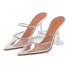 Elegant Rhinestone Satin Pumps