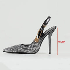 Luxury Rhinestone Stiletto Slingbacks