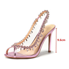 Crystal Pendant Slingbacks Women Pumps